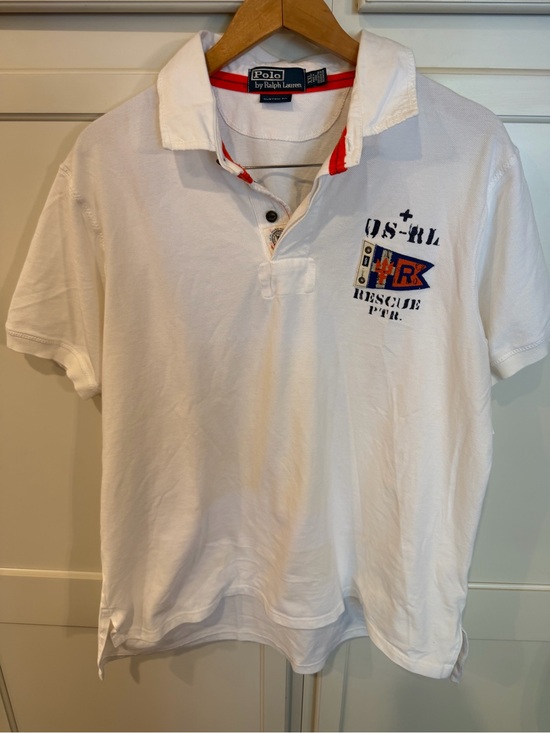 Ralph Lauren Other - Ralph Lauren White Polo with Red & Navy Rescue Crest